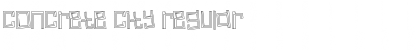Download Concrete City Regular Font Title Preview