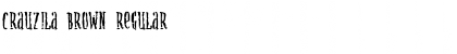 Download Crauzila Brown Regular Font Title Preview