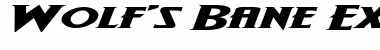 Download Wolf's Bane Expanded Italic Expanded Italic Font Title Preview