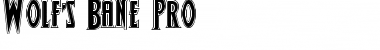 Download Wolf's Bane Pro Pro Font Title Preview