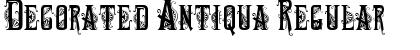 Download Decorated Antiqua Regular Font Title Preview