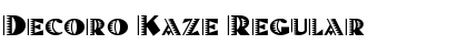 Download Decoro Kaze Regular Font Title Preview