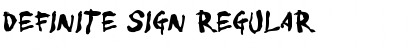Download Definite Sign Regular Font Title Preview