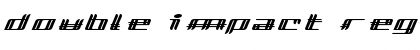 Download Double Impact Regular Font Title Preview