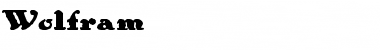 Download Wolfram Regular Font Title Preview