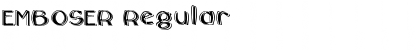 Download EMBOSER Regular Font Title Preview