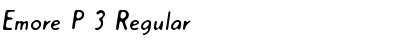 Download Emore P 3 Regular Font Title Preview