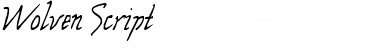 Download Wolven Script Regular Font Title Preview