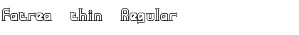 Download Fatrea thin Regular Font Title Preview