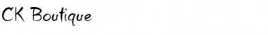 Download CK Boutique Regular Font Title Preview
