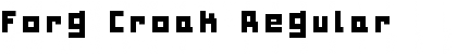 Download Forg Croak Regular Font Title Preview