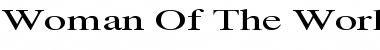 Download Woman Of The World  13 Regular Font Title Preview