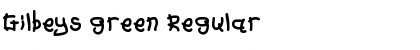 Download Gilbeys green Regular Font Title Preview