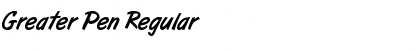 Download Greater Pen Regular Font Title Preview
