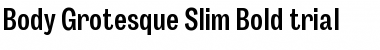 Download Body Grotesque Slim Bold Font Title Preview