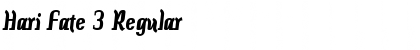 Download Hari Fate 3 Regular Font Title Preview