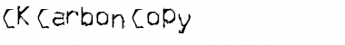 Download CK Carbon Copy Regular Font Title Preview