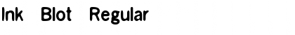 Download Ink Blot Regular Font Title Preview
