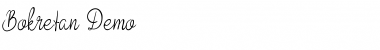Download Bokretan Demo Font Title Preview