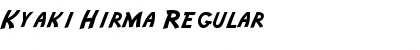 Download Kyaki Hirma Regular Font Title Preview