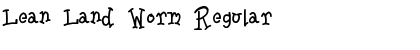 Download Lean Land Worm Regular Font Title Preview