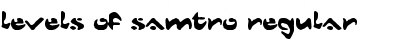 Download Levels Of Samtro Regular Font Title Preview