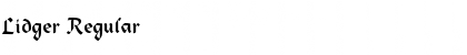 Download Lidger Regular Font Title Preview