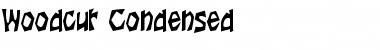Download WoodcutCondensed Normal Font Title Preview
