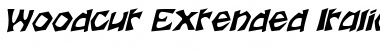 Download WoodcutExtended Italic Font Title Preview