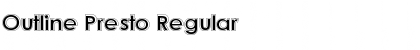 Download Outline Presto Regular Font Title Preview