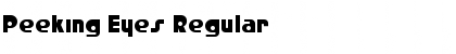Download Peeking Eyes Regular Font Title Preview