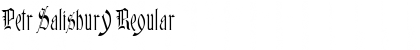 Download Petr Salisbury Regular Font Title Preview