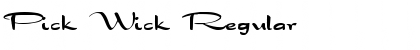 Download Pick Wick Regular Font Title Preview
