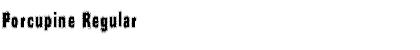 Download Porcupine Regular Font Title Preview