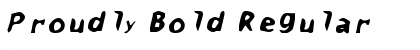Download Proudly Bold Regular Font Title Preview
