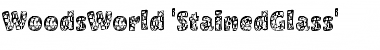 Download WoodsWorld 'StainedGlass' Regular Font Title Preview