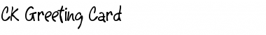 Download CK Greeting Card Regular Font Title Preview