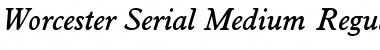 Download Worcester-Serial-Medium RegularItalic Font Title Preview