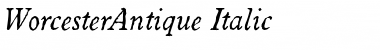 Download WorcesterAntique Italic Font Title Preview