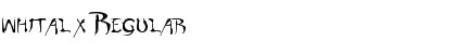 whital x Regular Font Title Preview whital x Regular Font Title Preview