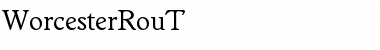 Download WorcesterRouT Regular Font Title Preview