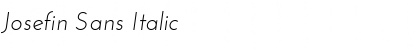 Download Josefin Sans Italic Font Title Preview