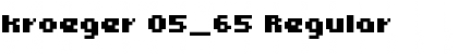 Download kroeger 05_65 Regular Font Title Preview