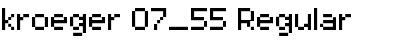 Download kroeger 07_55 Regular Font Title Preview