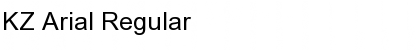 Download KZ Arial Regular Font Title Preview