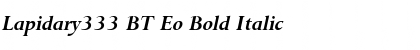 Download Lapidary333 BT Eo Bold Italic Font Title Preview