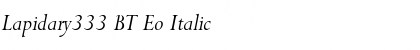 Download Lapidary333 BT Eo Italic Font Title Preview