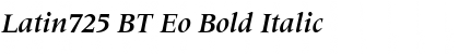 Download Latin725 BT Eo Bold Italic Font Title Preview