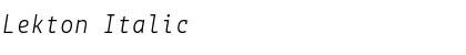 Download Lekton Italic Font Title Preview