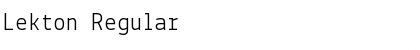 Download Lekton Regular Font Title Preview